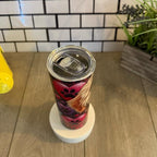 20oz Skinny Tumbler with Straw & Cleaner Perfect for Everyday Use Stylish Drinkware with Closed Lid for On-the-Go Convenience