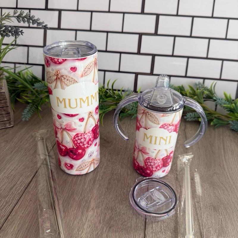 20oz and 12 oz Skinny Tumbler set with Straw & Cleaner Perfect for Everyday Use Stylish Drinkware with Closed Lid for On-the-Go Convenience