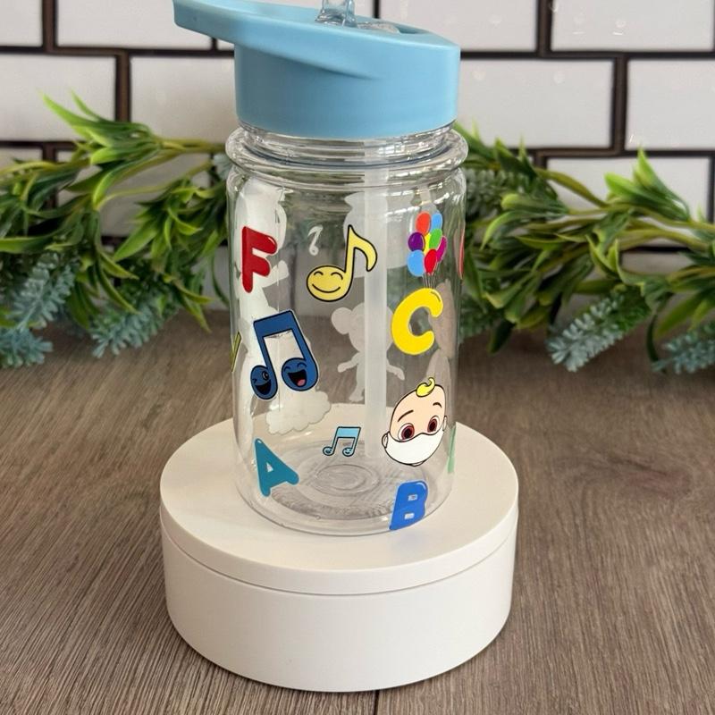 Children’s Sippy Cup - Adorable Kids’ Straw Water Bottle with Fun Cartoon Characters & Easy Flip-Up Lid for Healthy Hydration - Drinkware