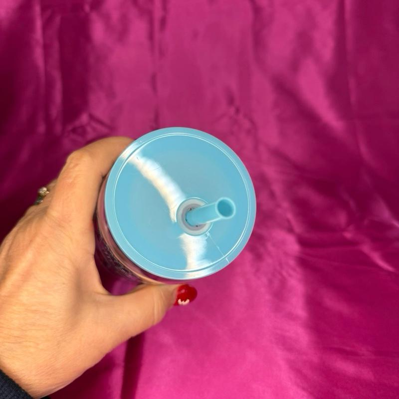 Handsome Tumbler Displaying Cars Comes with a Blue Lid and Straw Perfect for Kids and Adults