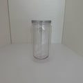 Snow Globe Tumbler 16oz - Clear plastic Double Walled Design for Customisation with Glitter & Decorative Liquids - Ideal for DIY Crafters & Personalized Gifts