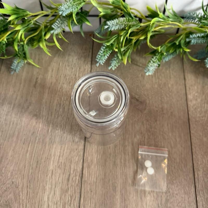 16 0z Double Walled Tumbler with Lid, Straw and stopper. Perfect for Beverages