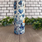 20oz Skinny Tumbler with Straw & Cleaner Perfect for Everyday Use Stylish Drinkware with Closed Lid for On-the-Go Convenience