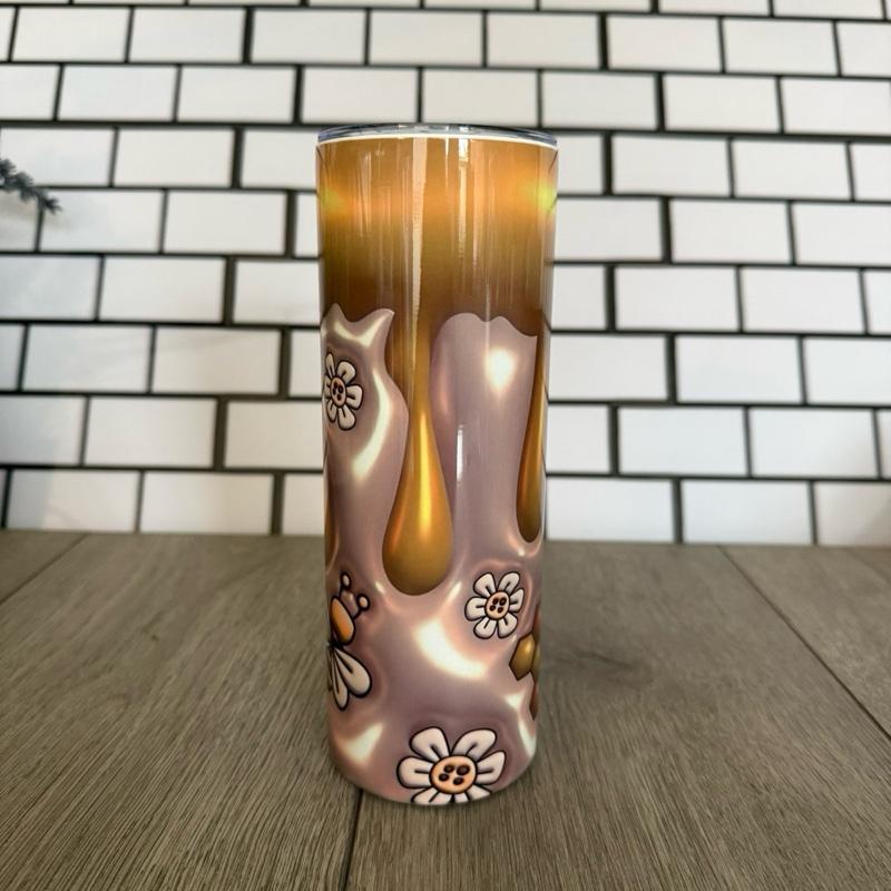 1 X 20oz Skinny Tumbler with Straw & Cleaner Perfect for Everyday Use Stylish Drinkware with Closed Lid for On-the-Go Convenience