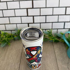 20oz Skinny Tumbler with Straw & Cleaner Perfect for Everyday Use Stylish Drinkware with Closed Lid for On-the-Go Convenience