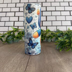 20oz Skinny Tumbler with Straw & Cleaner Perfect for Everyday Use Stylish Drinkware with Closed Lid for On-the-Go Convenience