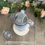 120z Sippy Tumbler for Children & Individuals with Disabilities with 2 Interchangeable Lids & Reusable Straw Portable Travel & Spill Resistant Design