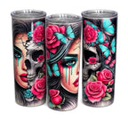 20oz Skinny Tumbler with Straw and Cleaner Perfect for Everyday Use Stylish Drinkware with Closed Lid for On-the-Go Convenience