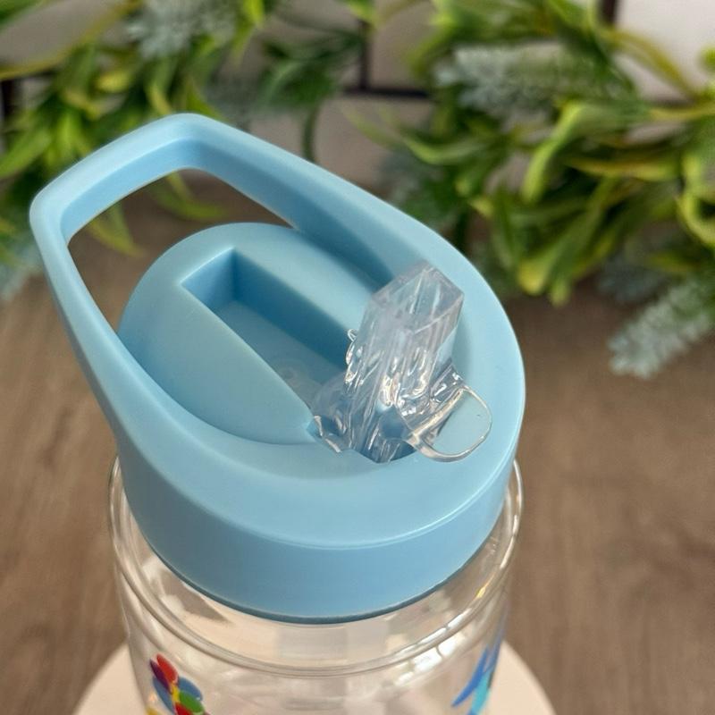 Children’s Sippy Cup - Adorable Kids’ Straw Water Bottle with Fun Cartoon Characters & Easy Flip-Up Lid for Healthy Hydration - Drinkware