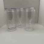 Snow Globe Tumbler 16oz - Clear plastic Double Walled Design for Customisation with Glitter & Decorative Liquids - Ideal for DIY Crafters & Personalized Gifts