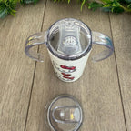 120z Sippy Tumbler for Children & Individuals with Disabilities with 2 Interchangeable Lids & Reusable Straw Portable Travel & Spill Resistant Design