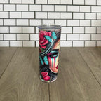 20oz Skinny Tumbler with Straw and Cleaner Perfect for Everyday Use Stylish Drinkware with Closed Lid for On-the-Go Convenience