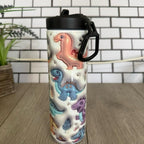 20oz Sports bottle for Everyday Use Stylish Drinkware with Closed Lid for On-the-Go Convenience