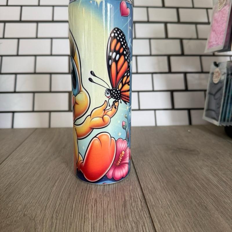 20oz Skinny Tumbler with Straw & Cleaner Perfect for Everyday Use Stylish Drinkware with Closed Lid for On-the-Go Convenience