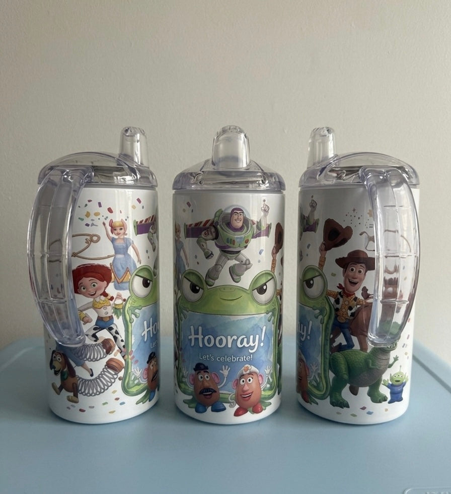 120z Sippy Tumbler for Children & Individuals with Disabilities with 2 Interchangeable Lids & Reusable Straw Portable Travel & Spill Resistant Design