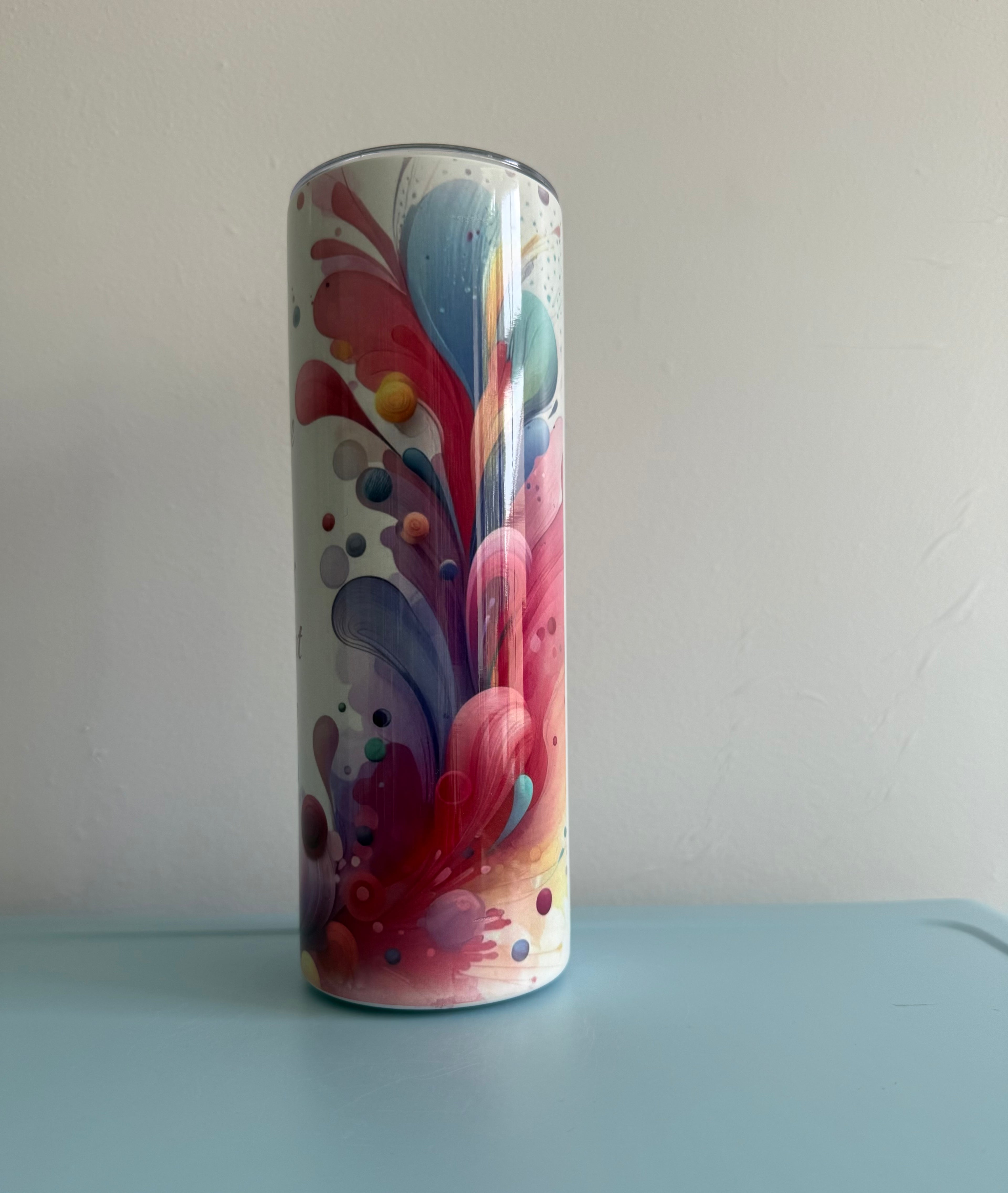 20oz Skinny Tumbler with Straw & Cleaner Perfect for Everyday Use Stylish Drinkware with Closed Lid for On-the-Go Convenience