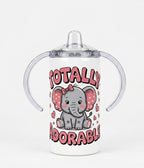 12oz Sippy Tumbler for Children & Individuals with Disabilities with 2 Interchangeable Lids & Reusable Straw Portable Travel & Spill Resistant Design