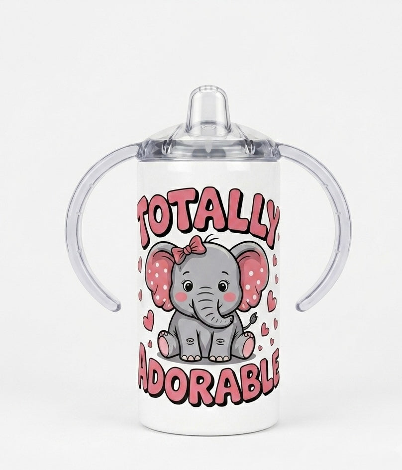 12oz Sippy Tumbler for Children & Individuals with Disabilities with 2 Interchangeable Lids & Reusable Straw Portable Travel & Spill Resistant Design