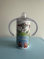 120z Sippy Tumbler for Children & Individuals with Disabilities with 2 Interchangeable Lids & Reusable Straw Portable Travel & Spill Resistant Design