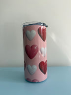 20oz Skinny Tumbler with Straw & Cleaner Perfect for Everyday Use Stylish Drinkware with Closed Lid for On-the-Go Convenience