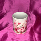 Valentine's Day Ceramic Mug with Adorable Bear Design and Heart Accents Perfect for Show Your Love