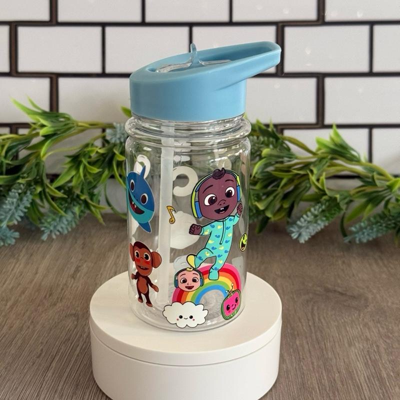 Children’s Sippy Cup - Adorable Kids’ Straw Water Bottle with Fun Cartoon Characters & Easy Flip-Up Lid for Healthy Hydration - Drinkware