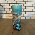 20oz Skinny Tumbler with Straw & Cleaner Perfect for Everyday Use Stylish Drinkware with Closed Lid for On-the-Go Convenience