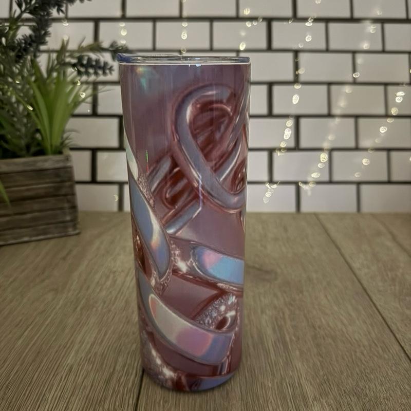 1 X 20oz Skinny Tumbler with Straw & Cleaner Perfect for Everyday Use Stylish Drinkware with Closed Lid for On-the-Go Convenience