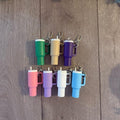 Mini Tumbler Keyring in Any Colour with Secret Compartment to Hold Money or Lip Balm Perfect for On-the-Go Storage