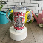 120z Sippy Tumbler for Children & Individuals with Disabilities with 2 Interchangeable Lids & Reusable Straw Portable Travel & Spill Resistant Design