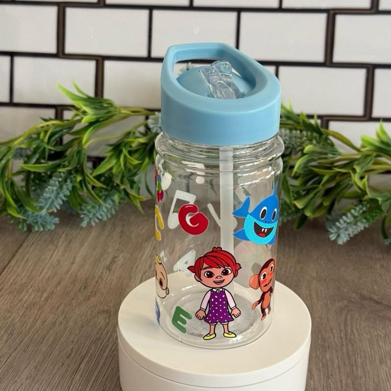 Children’s Sippy Cup - Adorable Kids’ Straw Water Bottle with Fun Cartoon Characters & Easy Flip-Up Lid for Healthy Hydration - Drinkware