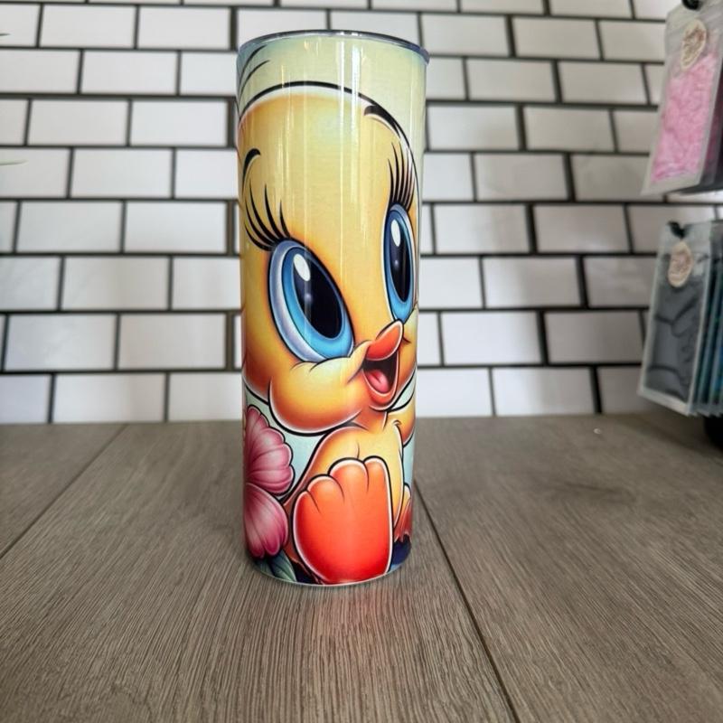20oz Skinny Tumbler with Straw & Cleaner Perfect for Everyday Use Stylish Drinkware with Closed Lid for On-the-Go Convenience
