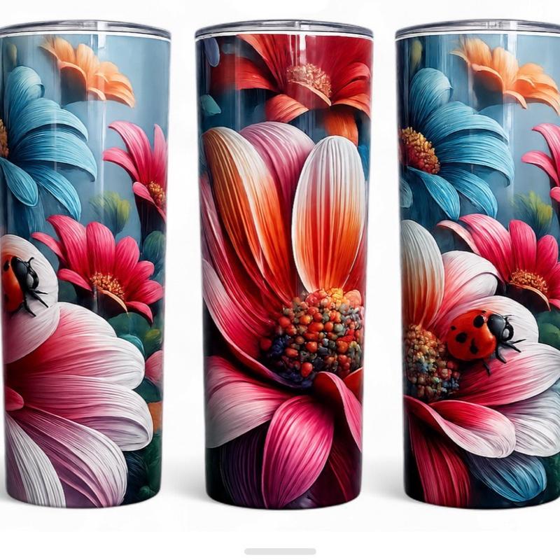 20oz Skinny Tumbler with Straw & Cleaner Perfect for Everyday Use Stylish Drinkware with Closed Lid for On-the-Go Convenience