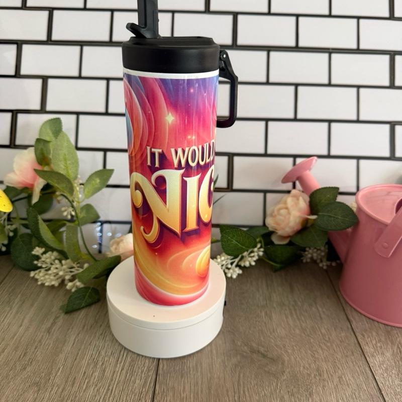 20oz Sports bottle for Everyday Use Stylish Drinkware with Closed Lid for On-the-Go Convenience