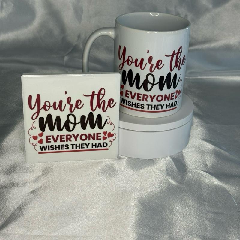 Mothers Day Ceramic Mug with matching Coaster  Perfect to Show Your Love