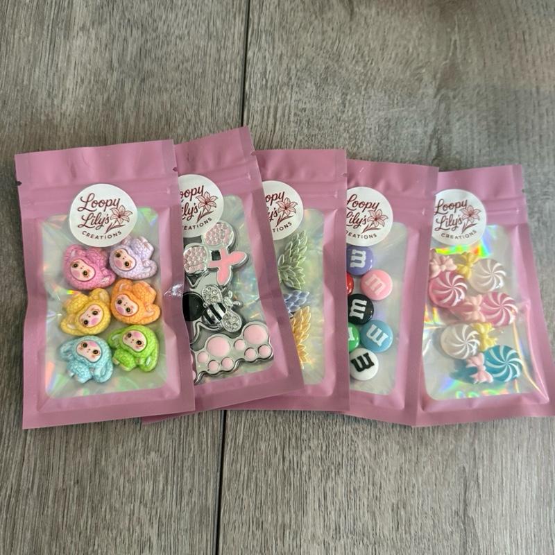 5 X packets of Cute Random Craft Charms