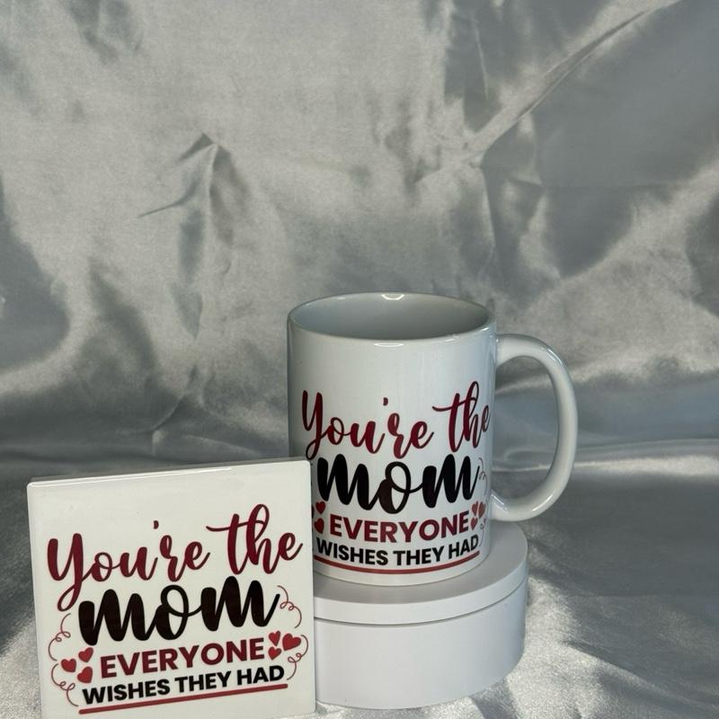 Mothers Day Ceramic Mug with matching Coaster  Perfect to Show Your Love
