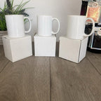 3 X White 11 oz Sublimation Mugs